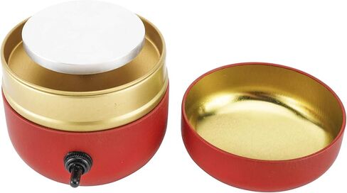 عجلة فخار صغيرة من هايفري، عجلة فخار صغيرة، عجلة طين كهربائية قابلة للتعديل مع أدوات طين للأطفال والمبتدئين، سيراميك مصغر باللون الأحمر in Kuwait