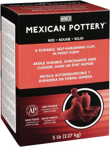 AMACO 216306 Mexican Self-Hardening Clay, 5-Pound, Red in Saudi Arabia