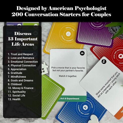 Life Sutra : Couple Connect - Fun Card Games for Couples - Couple Game for Date Night | Marriage Deeper Relationship Connection - 200 Topics Conversation Starters in Kuwait