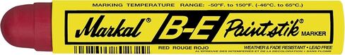 Markal 80620- B-E Paintstik قلم طلاء صلب للسطح الخشن، الأفضل للأسطح الخشنة جدًا: المطروقات والمسبوكات والخرسانة والخشب، أبيض (12 قطعة) صنع في الولايات المتحدة الأمريكية in Kuwait