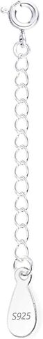 1pc Adabele Authentic Gold Plated Sterling Silver Chain Extender with Clasp Strong Removable Adjustable 2 inch Raindrop Chain Extension for Necklace Bracelet Anklet Jewelry Making SS309-2 in Kuwait