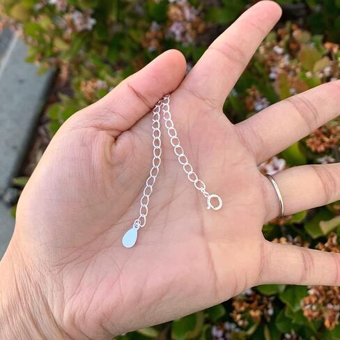 1pc Adabele Authentic Gold Plated Sterling Silver Chain Extender with Clasp Strong Removable Adjustable 2 inch Raindrop Chain Extension for Necklace Bracelet Anklet Jewelry Making SS309-2 in Kuwait