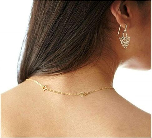 وصلة تمديد قلادة من الذهب عيار 14 قيراط من الفضة الاسترلينية عيار 925 لصنع المجوهرات (1 2 3 انش) (ذهبي) in Kuwait