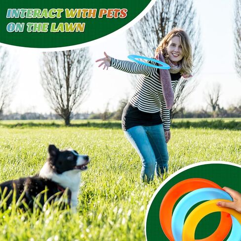 Lenwen 48 Pcs Kid’s Flying Rings Flying Disc for Kids Soft Flying Ring Outdoor Pool Disc for Beach Camping Yard Lawn Backyard Garden Pets Games Party Favors, Assorted Colors in Saudi Arabia