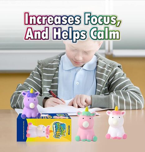 Fidget Toys,Cute Duck Squishy Toys,3 Pack,Fidgets for Kids and Adults,Squishies for Autism, ADHD and Quitting Bad Habits,Non-Toxic in Kuwait