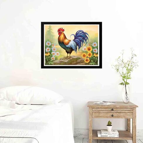 zariocy 5d الماس اللوحة مجموعات الثعالب الملونة، DIY الطلاء مع الماس الفن الحيوانات جولة الحفر الكامل الكريستال الماس لوحات التطريز الفنون الحرفية للمنزل مكتب جدار ديكور 12x16 بوصة in Kuwait