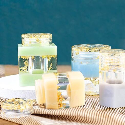 4 قطع مختومة وعاء سيليكون العفن زجاجة التخزين مع غطاء ايبوكسي الراتنج العفن DIY حاوية الحلوى زهرة وعاء أداة جعل شمعة حامل الحرفية in Kuwait