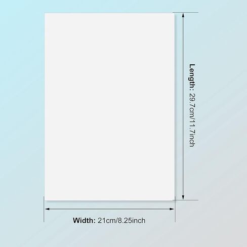 Outus 20 Pieces Iron-on Adhesive Sheets Double-Sided Press-on Patch Heat Melt Fabric Glue Sheet Permanent Fusible Adhesive Sheets, A4 Size, White in Saudi Arabia