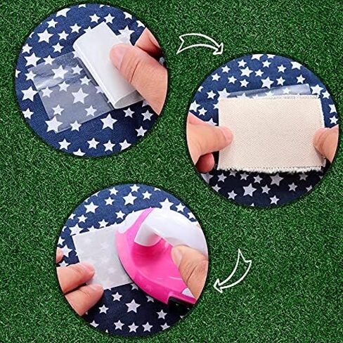 Outus 20 Pieces Iron-on Adhesive Sheets Double-Sided Press-on Patch Heat Melt Fabric Glue Sheet Permanent Fusible Adhesive Sheets, A4 Size, White in Saudi Arabia