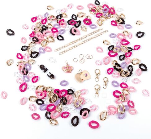 Make It Real Juicy Couture: Chic Links - 211 pcs, DIY Jewelry Kit, Design & Create Signature Jewelry, Customizable Locket, Tweens, Girls & Kids Ages 8+ in Saudi Arabia