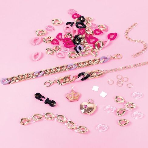 Make It Real Juicy Couture: Chic Links - 211 pcs, DIY Jewelry Kit, Design & Create Signature Jewelry, Customizable Locket, Tweens, Girls & Kids Ages 8+ in Saudi Arabia