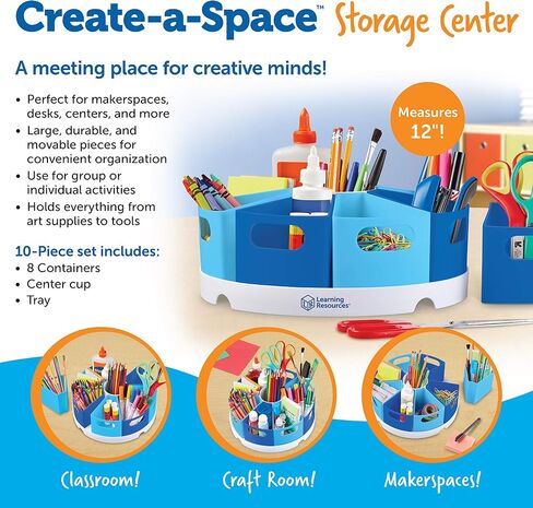 Learning Resources Create A Space Plastic Organizer Kits, Blue (LER3806B) in Saudi Arabia
