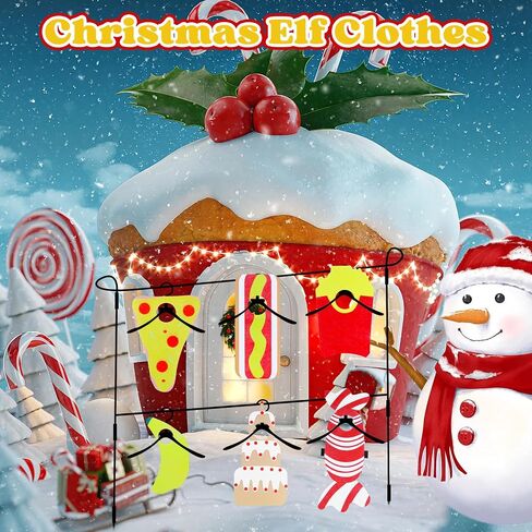 20 Pcs Christmas Elf Accessories - Clothes, Sleeping Bag, Apron, Chef Hat, Sweater, Scarf, Glasses, Bathrobe, Shoes, Hammock for Elf Doll Decor in Kuwait