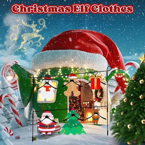 20 Pcs Christmas Elf Accessories - Clothes, Sleeping Bag, Apron, Chef Hat, Sweater, Scarf, Glasses, Bathrobe, Shoes, Hammock for Elf Doll Decor in Kuwait
