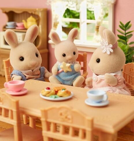 Calico Critters, Sweetpea Rabbit Family, Dolls, Dollhouse Figures, Collectible Toys, 3 inches in Saudi Arabia