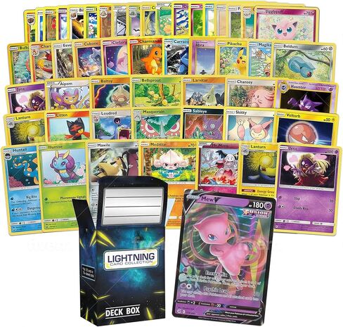 مجموعة بطاقات لايتننج حزمة اختيار الوالدين | عبوة من 100 بطاقة | ضمان 1 أسطوري نادر للغاية و10 بطاقات نادرة | صندوق بونز متوافق مع بطاقات بوكيمون in Kuwait