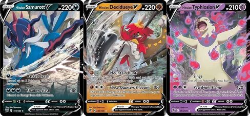 Hisuian Samurott V - Decidueye V - Typhlosion V - Astral Radiance Pokemon Ultra Rare Card Lot - 101/189-053/189-083/189 in Saudi Arabia