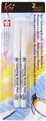 SAKURA Koi Colorless Blender Brush Set - Clear Watercolor Brush Pen - Colorless - 2 Pack in Saudi Arabia