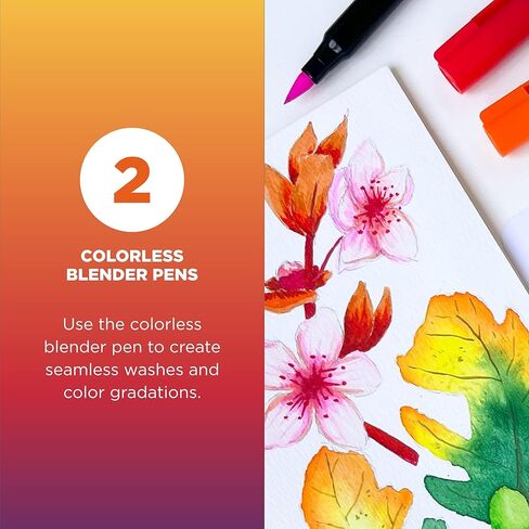 SAKURA Koi Colorless Blender Brush Set - Clear Watercolor Brush Pen - Colorless - 2 Pack in Saudi Arabia
