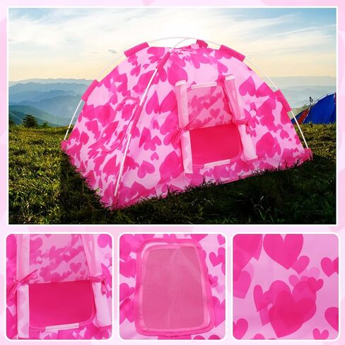 مجموعة خيمة تخييم الدمية مقاس 18 بوصة من Ecore Fun وملحقاتها، بما في ذلك خيمة الدمية مقاس 18 بوصة وحقيبة ظهر الدمية وكاميرا الألعاب وملابس الدمى وأحذية الدمى التي تناسب حياتي والجيل والرحلة مقاس 18 بوصة in Kuwait