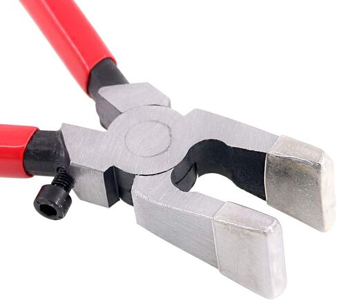 Swpeet 9Pcs Glass Cutter Tool Kit, Breaker Grozer Pliers and Curve Jaw Glass Running Pliers Kit with Rubber Tips, Pencil Oil Feed Carbide Tip Glass Cutter, 2Pcs Blades with Oil Dropper and Screwdrive in Saudi Arabia