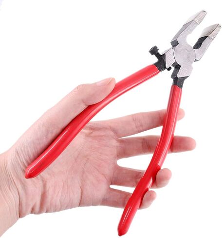 Swpeet 9Pcs Glass Cutter Tool Kit, Breaker Grozer Pliers and Curve Jaw Glass Running Pliers Kit with Rubber Tips, Pencil Oil Feed Carbide Tip Glass Cutter, 2Pcs Blades with Oil Dropper and Screwdrive in Saudi Arabia