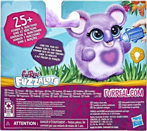 furReal Fuzzalots Koala Interactive Animatronic Color-Change Toy, Electronic Pet with 25+ Sounds and Reactions, for Kids Ages 4 and up in Kuwait