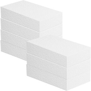 18 حزمة من ألواح البوليسترين EPS مقاس 8 × 4 × 2 بوصة من أجل الأعمال اليدوية والنمذجة والمشروعات الفنية وألواح النحت وكتل الرغوة الحرفية ومكعبات الرغوة المستطيلة من الطوب in Kuwait