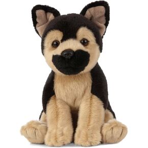 Living Nature German Sheperd Puppy Stuffed Animal | Fluffy Dog Animal | Soft Toy Gift for Kids | 6 inches