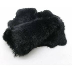 Assorted Bulk Craft Grade Rabbit Skins(Pack of 5) Real Rabbit Fur Hide Quality Pelts Perfect for Decoration, Cat/Dog Toys, Sewing, or Crafting Fur Hide Dye Black