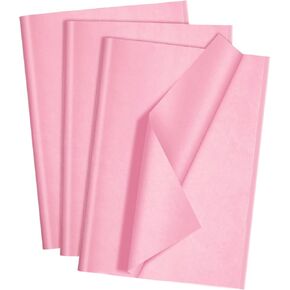 Teling 500 Sheets Kraft Tissue Paper for Gift Bags 14 x 20 Inches Easter Gift Wrapping Tissue Paper Bulk for Weddings Birthday DIY Mother's Day Project Wrapping Crafts Decor(Light Pink)