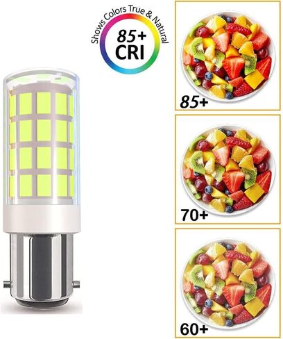 BA15D LED Bulb 15T7DC Base Sewing Machine Light Bulbs Double Contact Bayonet Base 120Volt for Kenmore, featherweigh,Singer,Brother,Antique,8W(80W Halogen Equivalent) 4-Pack(Warm White 3000K) in Kuwait