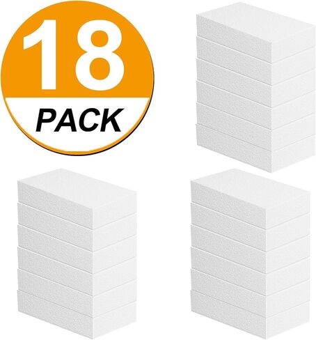 18 حزمة من ألواح البوليسترين EPS مقاس 8 × 4 × 2 بوصة من أجل الأعمال اليدوية والنمذجة والمشروعات الفنية وألواح النحت وكتل الرغوة الحرفية ومكعبات الرغوة المستطيلة من الطوب in Kuwait