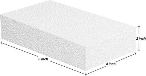 18 حزمة من ألواح البوليسترين EPS مقاس 8 × 4 × 2 بوصة من أجل الأعمال اليدوية والنمذجة والمشروعات الفنية وألواح النحت وكتل الرغوة الحرفية ومكعبات الرغوة المستطيلة من الطوب in Kuwait