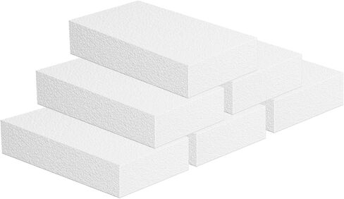 18 حزمة من ألواح البوليسترين EPS مقاس 8 × 4 × 2 بوصة من أجل الأعمال اليدوية والنمذجة والمشروعات الفنية وألواح النحت وكتل الرغوة الحرفية ومكعبات الرغوة المستطيلة من الطوب in Kuwait