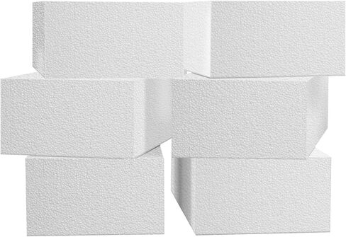 18 حزمة من ألواح البوليسترين EPS مقاس 8 × 4 × 2 بوصة من أجل الأعمال اليدوية والنمذجة والمشروعات الفنية وألواح النحت وكتل الرغوة الحرفية ومكعبات الرغوة المستطيلة من الطوب in Kuwait