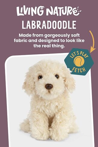 Living Nature German Sheperd Puppy Stuffed Animal | Fluffy Dog Animal | Soft Toy Gift for Kids | 6 inches in Kuwait