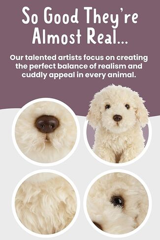 Living Nature German Sheperd Puppy Stuffed Animal | Fluffy Dog Animal | Soft Toy Gift for Kids | 6 inches in Kuwait