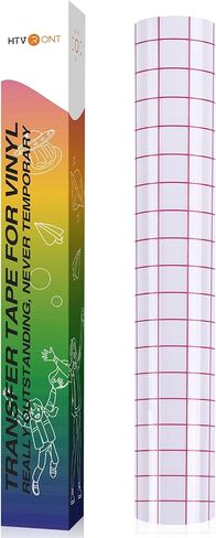 HTVRONT Transfer Tape for Vinyl - 12" x 10 FT Red Alignment Grid Clear Transfer Paper for Vinyl for Self Adhesive Vinyl - High Tack Transfer Tape for Cricut, for Signs Stickers Decals Walls Doors in Saudi Arabia