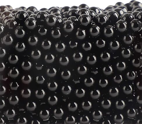Suream 7500Pcs No Hole Polished Beads for Makeup Brush Organizer, Round Shiny Pearls for Vase Filler, Durable Beads for Wedding Centerpiece, Table Scatter, Home Birthday Party, 4mm/0.15Inch Black in Saudi Arabia
