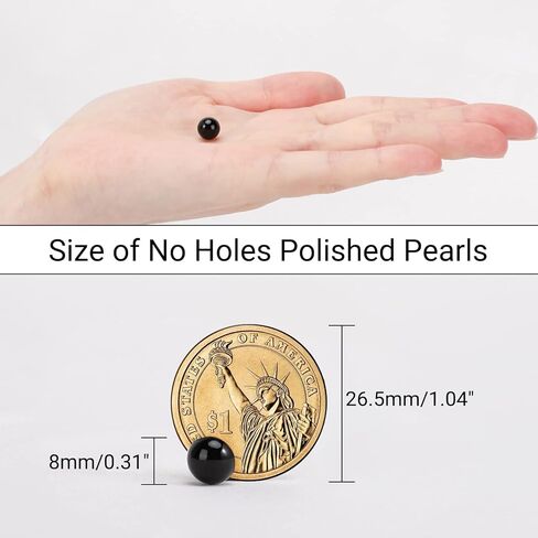 Suream 7500Pcs No Hole Polished Beads for Makeup Brush Organizer, Round Shiny Pearls for Vase Filler, Durable Beads for Wedding Centerpiece, Table Scatter, Home Birthday Party, 4mm/0.15Inch Black in Saudi Arabia