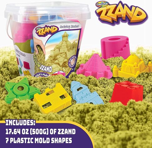 مجموعة أنشطة دلو الرمل بلاي ساند من كريتيف كيدز - معطر طبيعي 500 جم من الرمل 7 أدوات مصبوبة - تدفق حر وسهل اللعب بالرمل - مجموعة الرمل الحسي - هدية للأولاد والبنات من سن 3 سنوات فأكثر in Kuwait