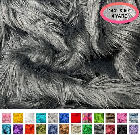 EOVEA Shaggy Faux Fur Fabric by The Yard - 180" X 60" Inch - Long Pile Fur - Fake Fur Materials - Soft & Fluffy Craft Fabric Supplies for DIY Arts & Crafts, Apparel, Costumes, Rugs in Saudi Arabia