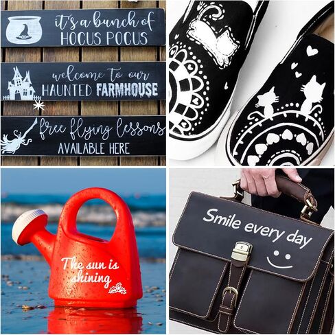 قلم طلاء أبيض للفنون - 8 عبوات من أقلام طلاء أكريليك بيضاء برأس متوسط ​​2-3 مم للخشب والصخور والورق الأسود والمعدن والبلاستيك والزجاج والقماش والسيراميك والبيض والإطارات واليقطين ومجموعة طلاء يدوية يدوية تعتمد على الماء in Kuwait