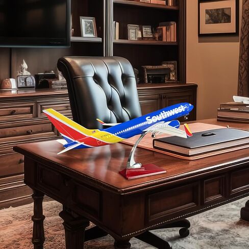 Bswath 1:80 Scale Model Airplane Southwest 737 Model Plane Model for Adults with LED Light Gift for Business/Birthday/Christmas in Saudi Arabia