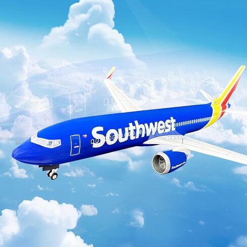 Bswath 1:80 Scale Model Airplane Southwest 737 Model Plane Model for Adults with LED Light Gift for Business/Birthday/Christmas in Saudi Arabia