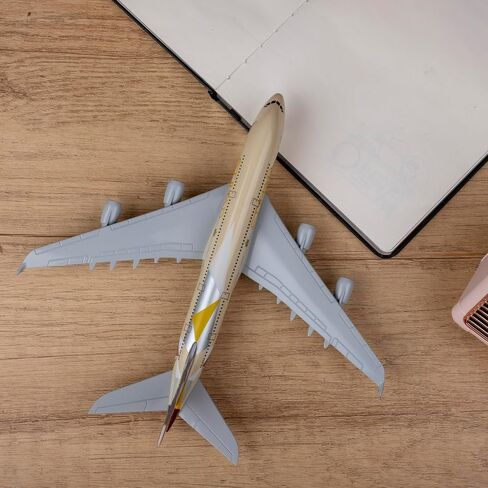 Bswath Model Airplane 1:300 Scale Model Etihad Airbus 380 Model Plane Metal Alloy Model for Gift and Decoration in Saudi Arabia
