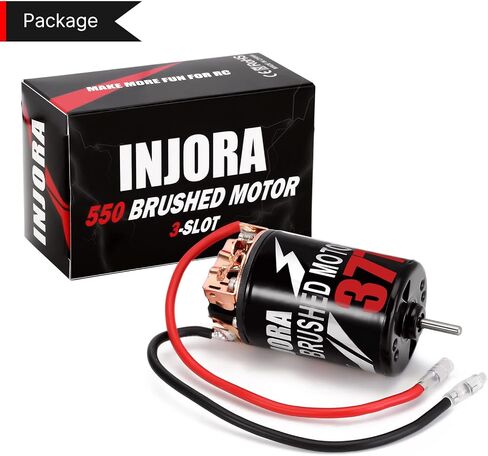INJORA 550 Brushed Motor Waterproof 3-Slot 11T Motor for 1/10 Scale RC Car Crawler Truck Buggy Axial SCX10 AXI03007 JL 90046 TRX4 TRX6 (INM09) in Saudi Arabia
