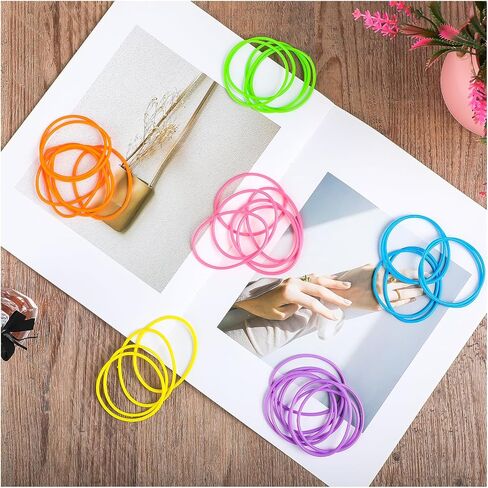 Tytroy Neon Rainbow Assorted Color Jelly Bracelets Birthday Party Favors Gifts - 144 piece - (144) in Kuwait