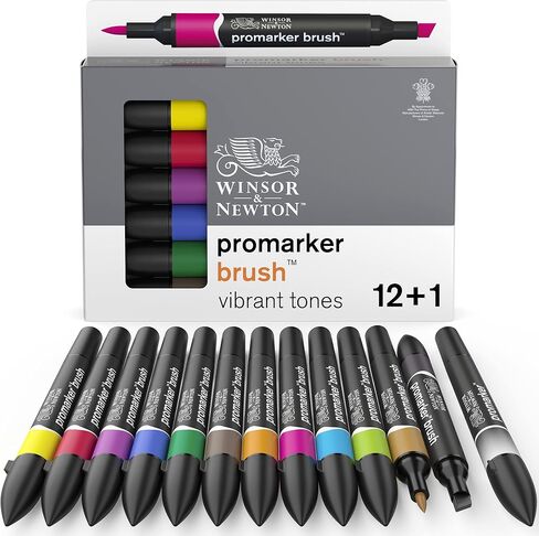 Winsor & Newton ProMarker Brush Set, 6 Count, Mid Tones in Saudi Arabia